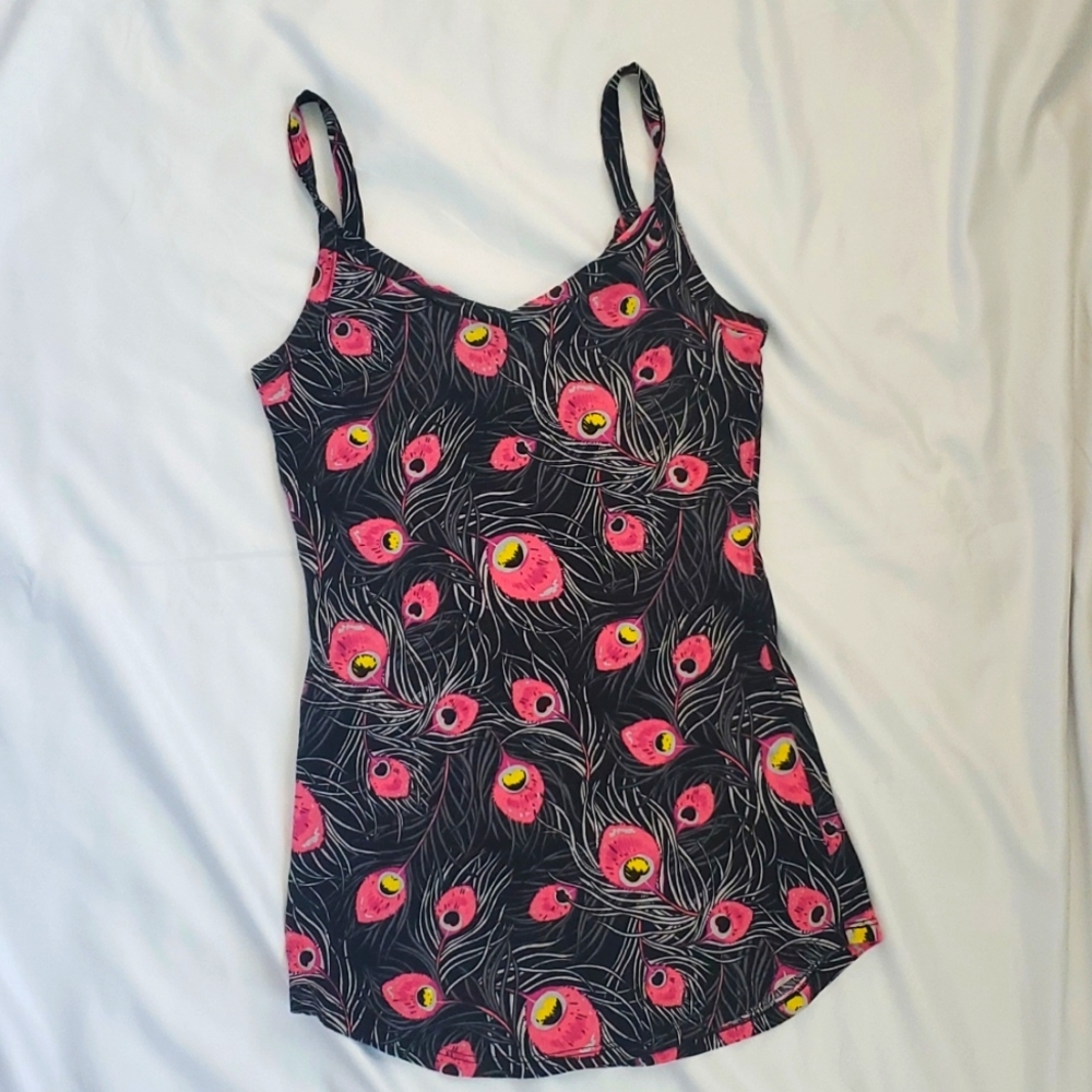 Black Bird Feather print Cami